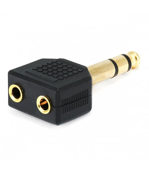 Gold Plated Splitter Adaptor Jack Mm Male To X Jack Mm Female