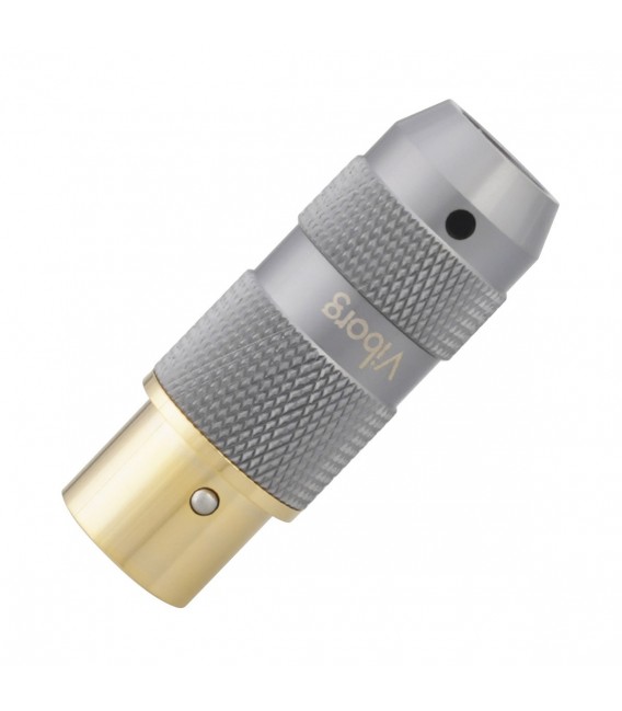 VIBORG XF 202G Connecteur XLR Femelle 3 Pôles Cuivre Pur Plaqué Argent