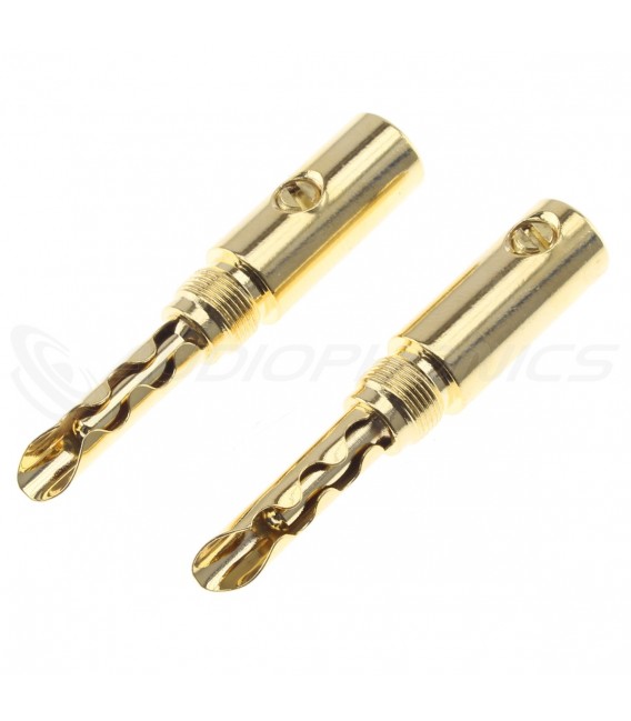 BFA Banana Plugs Gold Plated Ø4mm Pair Audiophonics