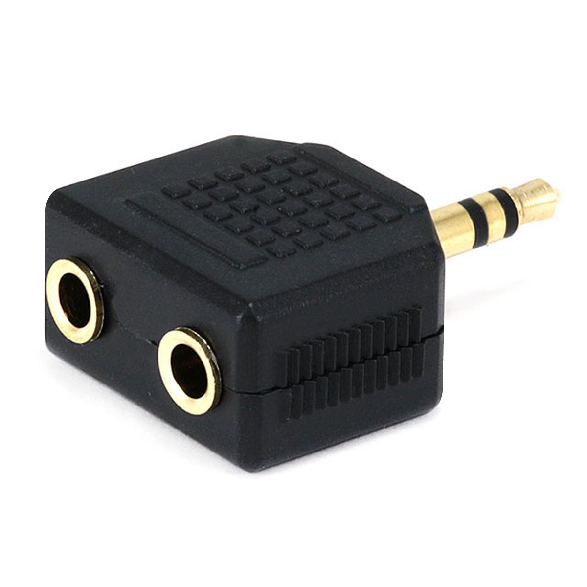 Audiophonics - Adaptateur Jack 3.5mm mâle stéréo vers 2x Jack 3.5mm femelle  stéréo plaqué Or