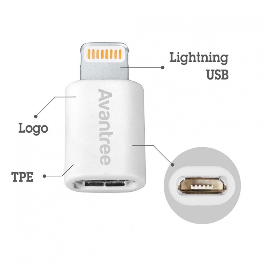 Avantree If 05 Micro Usb To Lightning Adaptor Audiophonics 7388