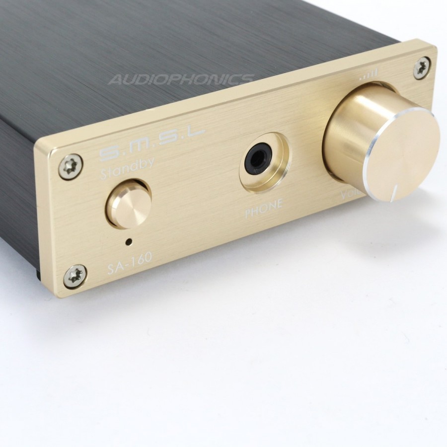 SMSL SA-160 Amplifier TDA7498E 2x 100W 4 Ohm / Headphone Amplifier Gold ...