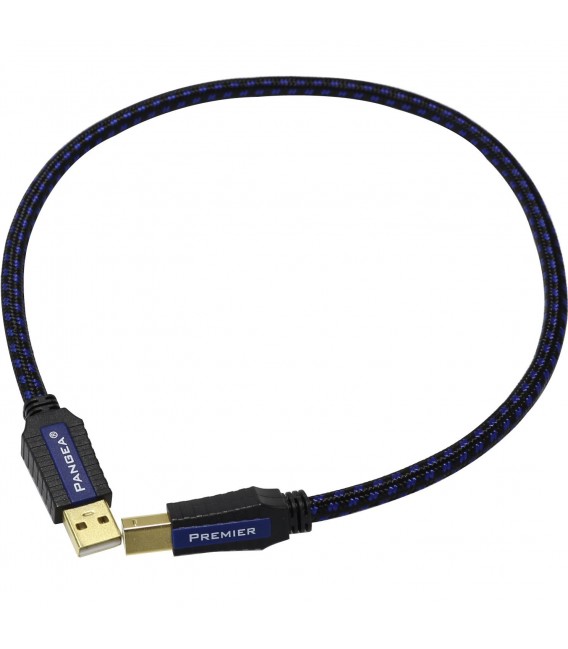 PANGEA Premier US Cable USB-A Male/USB-B Male 2.0 Gold plated 1m -  Audiophonics