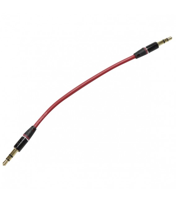 Modulation Jack 3.5mm to Jack 3.5mm Cable 3 Poles Red 15cm - Audiophonics