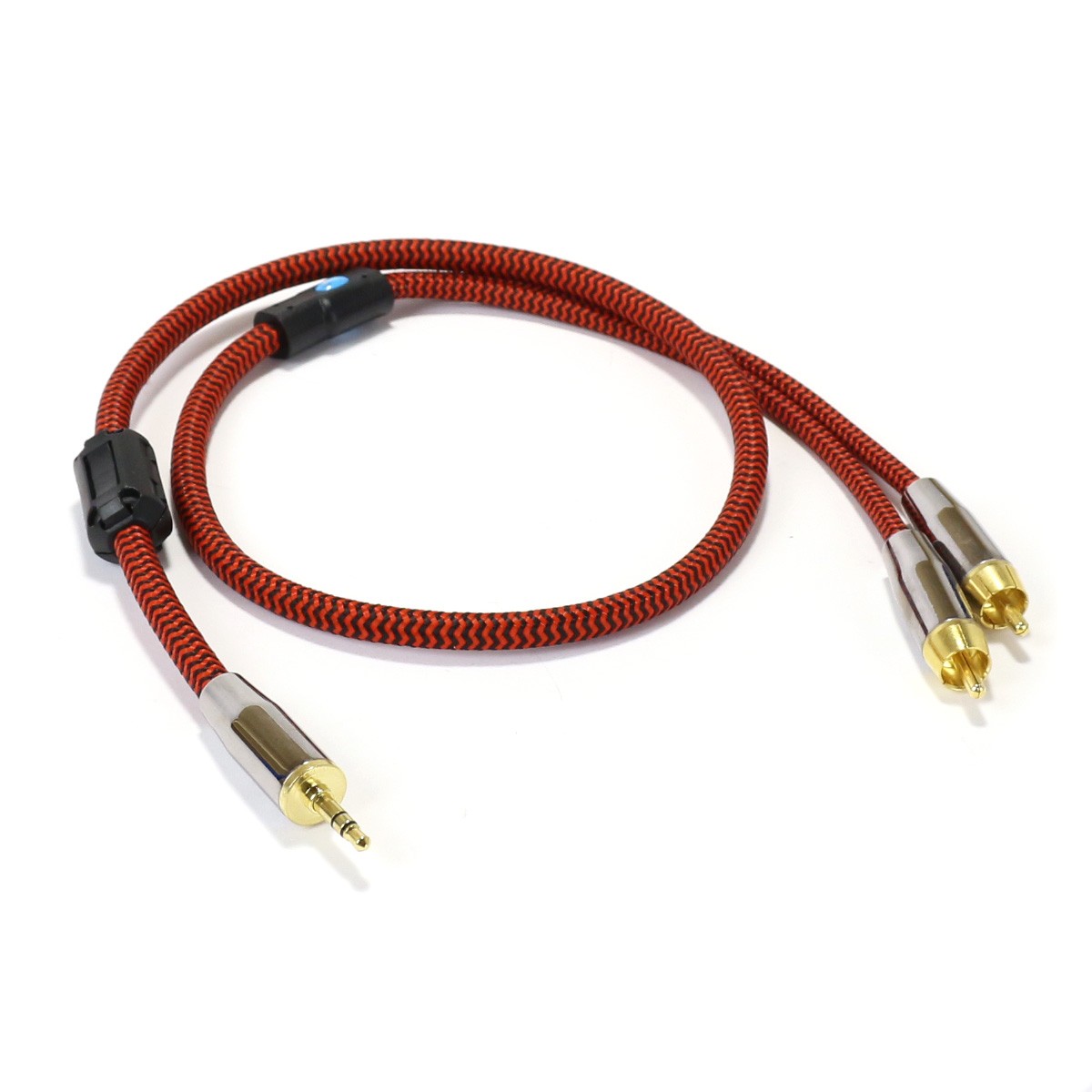 CYK Câble de modulation Jack 3.5mm - RCA Cuivre OFC 24K 0.75m - Audiophonics