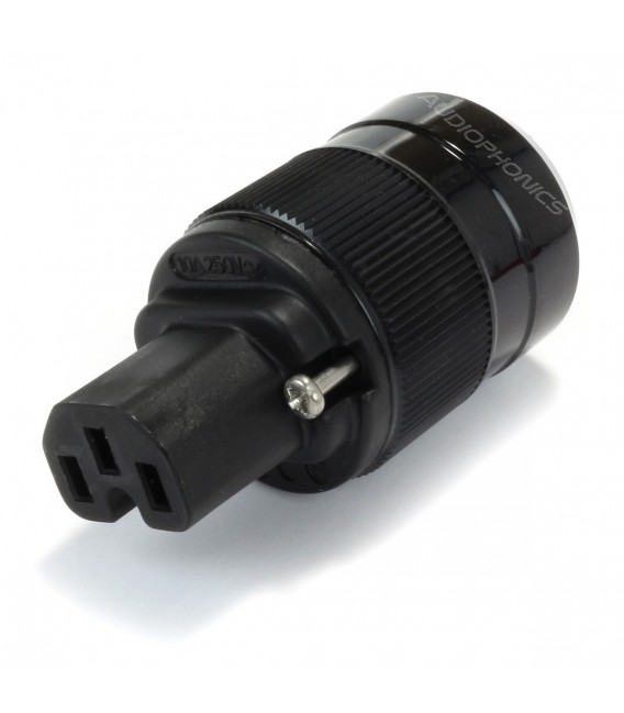 Audiophonics - WATTGATE 320i IEC C15 Connector Cryo Treatment Perma Lock  Ø16mm Black