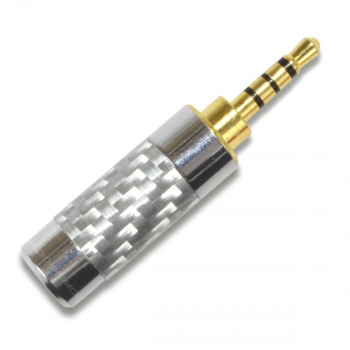 Audiophonics - Jack 3.5mm plug male stereo TRRS 4 poles Gold plated Ø6mm  (Unit)