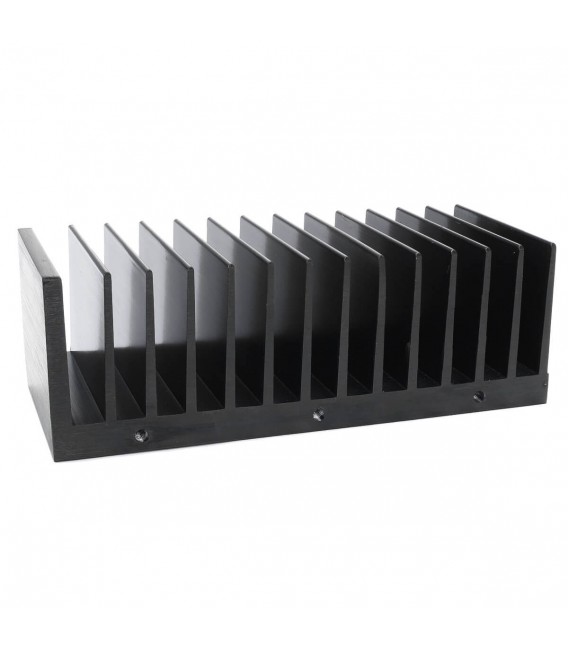 Audiophonics - Radiateur Dissipateur Thermique Anodisé 400x115x50mm Noir