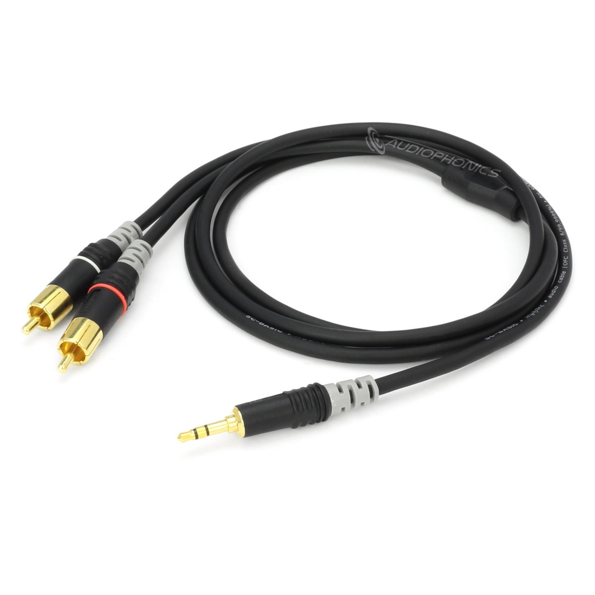 Audiophonics - SOMMERCABLE HBA-3SC2 Câble RCA Stéréo Mâles vers Jack 3.5mm  Stéréo Mâle 1.5m