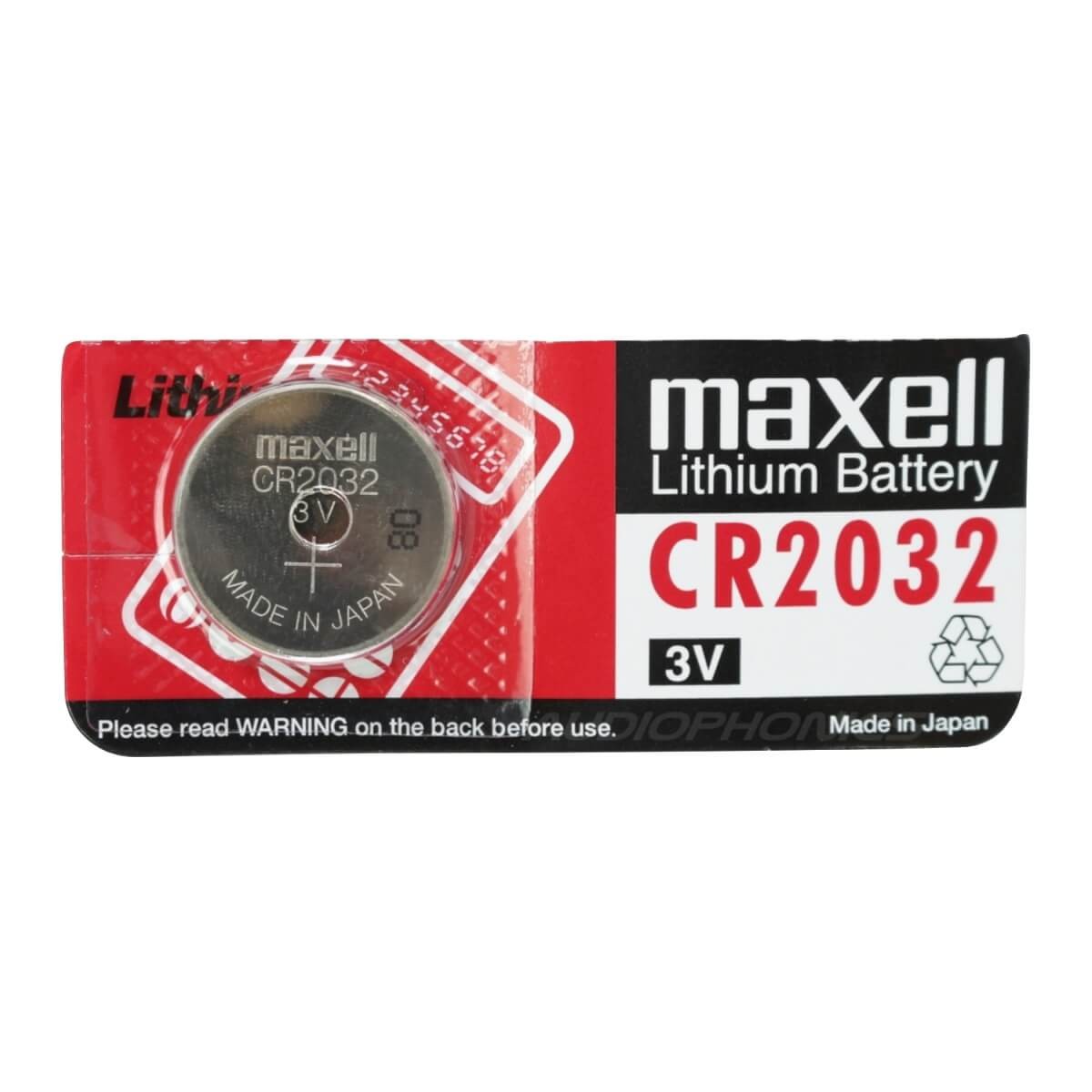 MAXELL CR2032 Pile 3V 220mA Ø20mm - Audiophonics