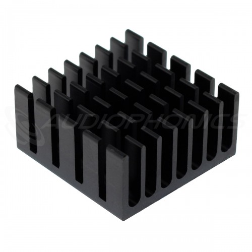 Audiophonics - Radiateur dissipateur thermique anodisé Noir 100x50x40mm