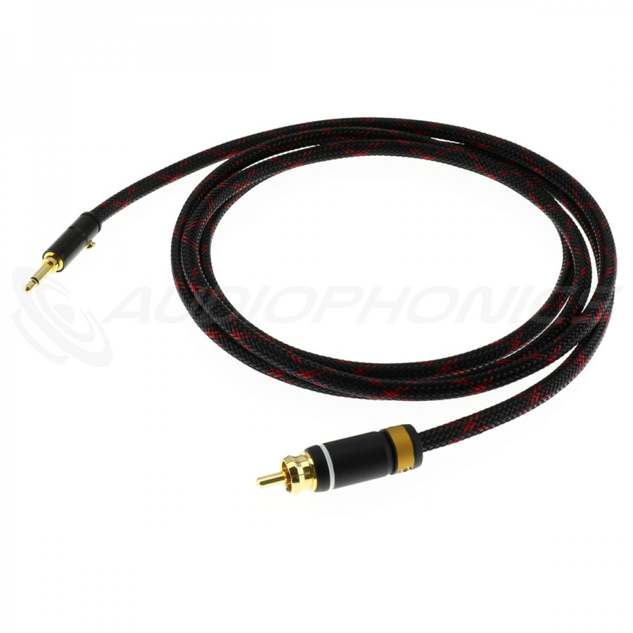 15m 3.5mm Jack to 2 x RCA Cable - Premium Quality / 24k Gold