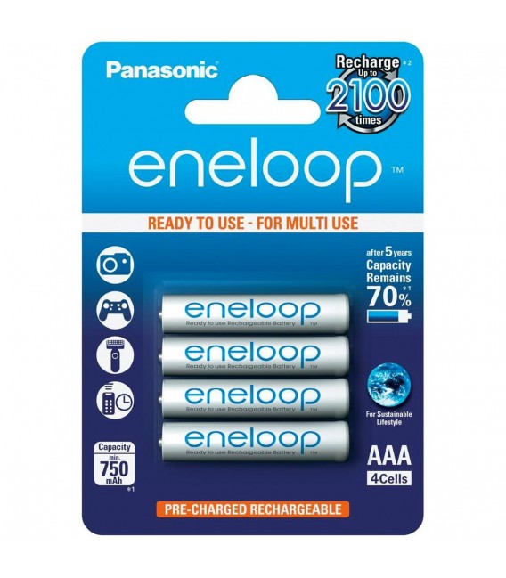 2 Pack AAA Panasonic Eneloop 4th Generation NiMH Pre-Charged