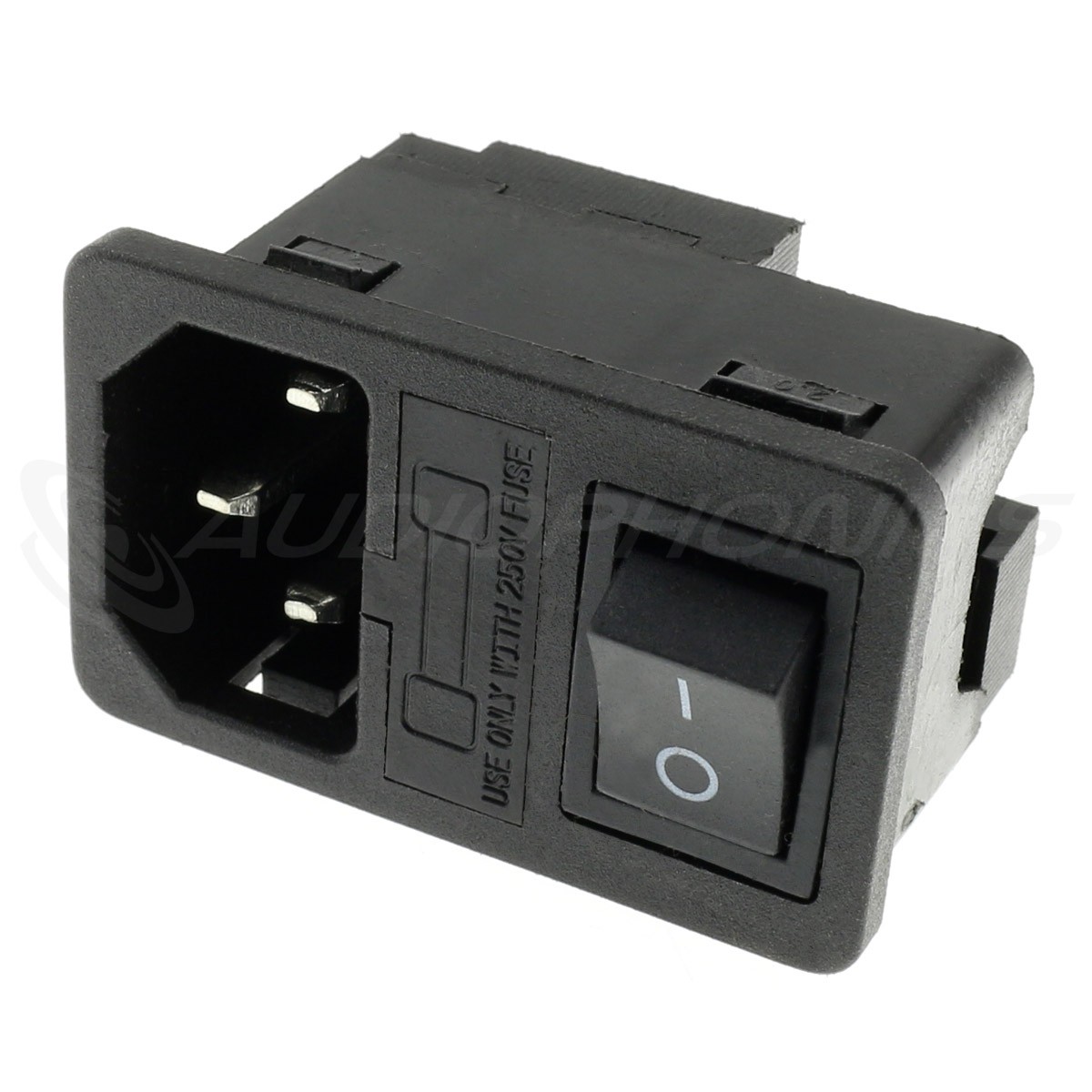 Connecteur IEC C14 - 250V - 10A - avec Interrupteur et Fusible en verre -  Euro Makers