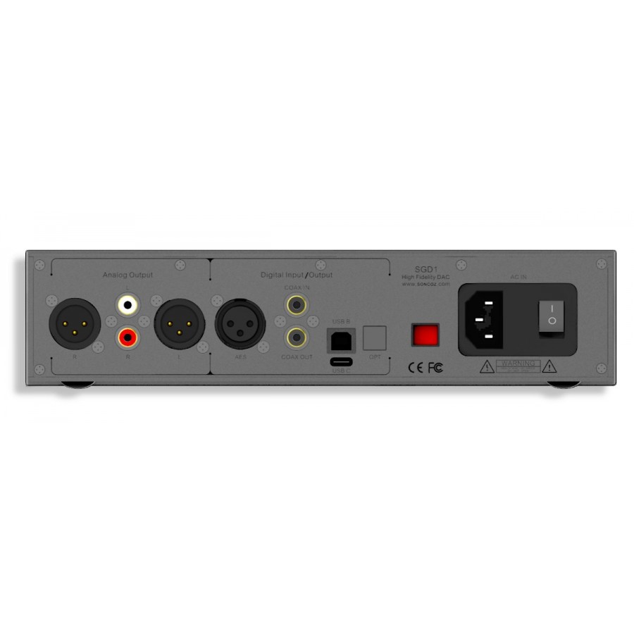 Audiophonics - SONCOZ SGD1 DAC Dual ES9038Q2M 32bit 784 kHz DSD512 XMOS  U208 Bluetooth 5.0Gray