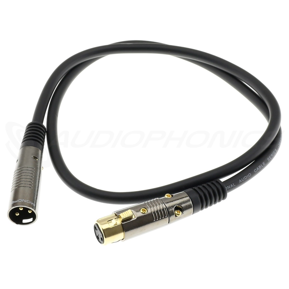 Audiophonics - Câble de Modulation XLR Femelle vers XLR Mâle Plaqué Or  1.31mm² 7.6m