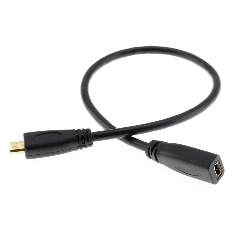 Micro HDMI Male to Female Extension Extender Short Adaptor Cable D type