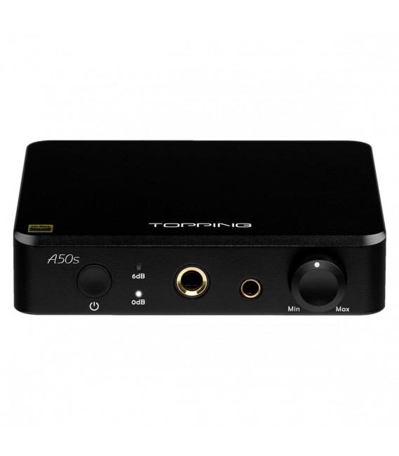 TOPPING A50S Balanced Headphone Amplifier Preamplifier Black - Audiophonics