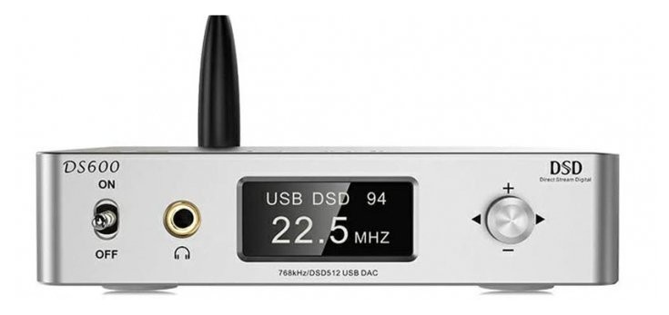 1MII LAVAUDIO DS600 DAC Double ES9038Q2M 32bit / 768 kHz DSD512 XMOS U208 Bluetooth 5.0 Argent