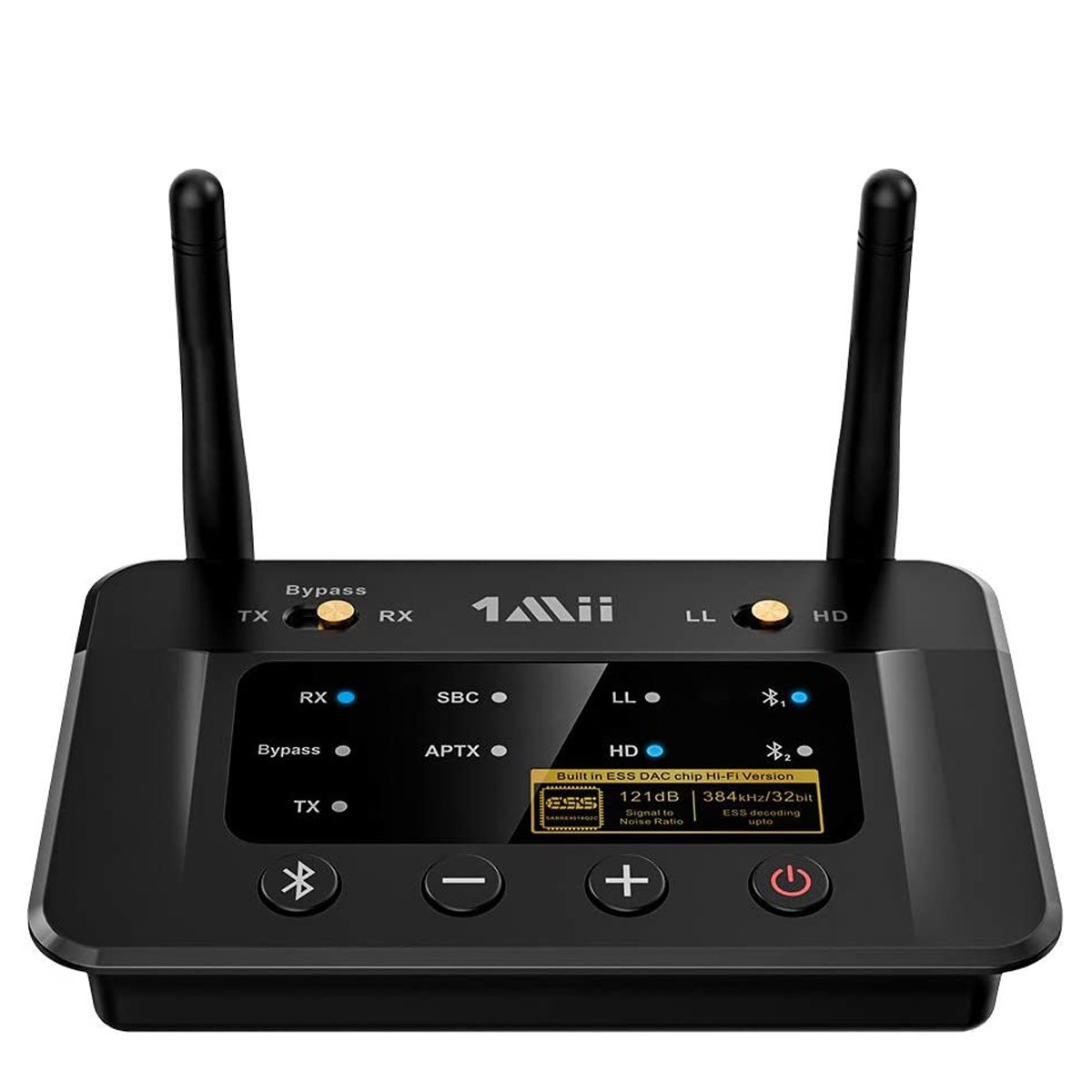 2024] 1Mii Transmetteur Récepteur Bluetooth 5.3 pour TV Casque sans Fil,  Double Liaison aptX Faible Latence Audio HD, Adaptateur Audio Bluetooth AUX  pour Avion Stéréo Domestique, Plug n Play : : High-Tech