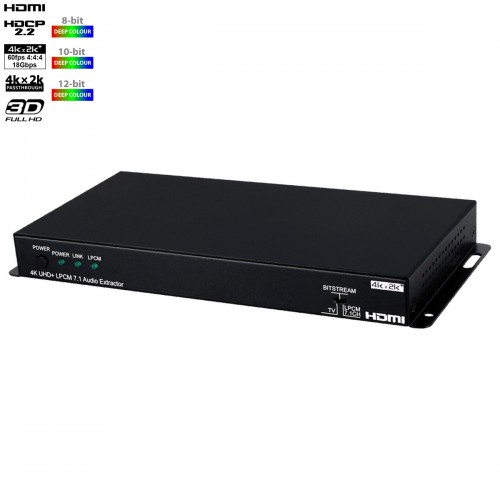 PROZOR Audio Extractor HDMI Adaptateur HDMI à Optique Ajustable en Volume  de 4K Spdif Toslink R/
