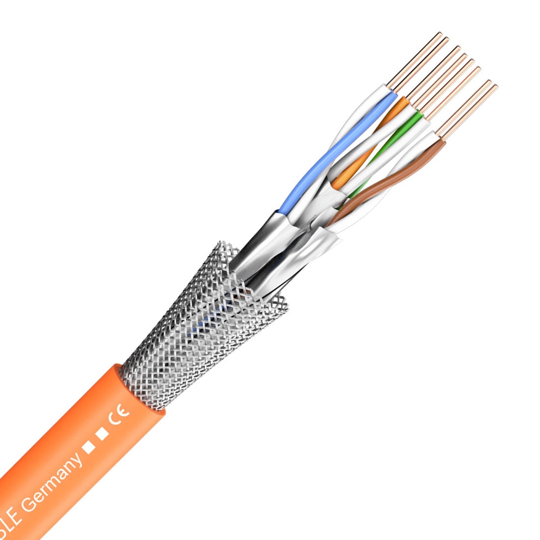 Audiophonics - SOMMERCABLE MERCATOR CAT7 Ethernet cable OFC 4x2x0,25mm² Ø  7mm