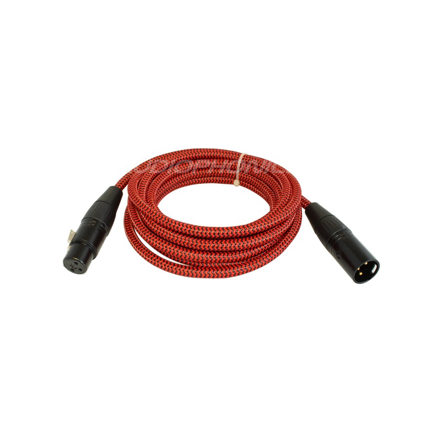 Audiophonics - Interconnect Cable Female XLR - Male XLR Gold Plated CANARE  L-4E6S 2m Red
