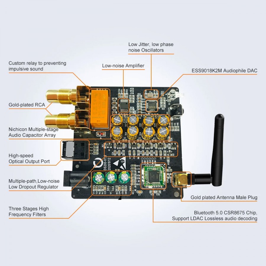 Récepteur Bluetooth haute résolution 1Mii DS220 Liban