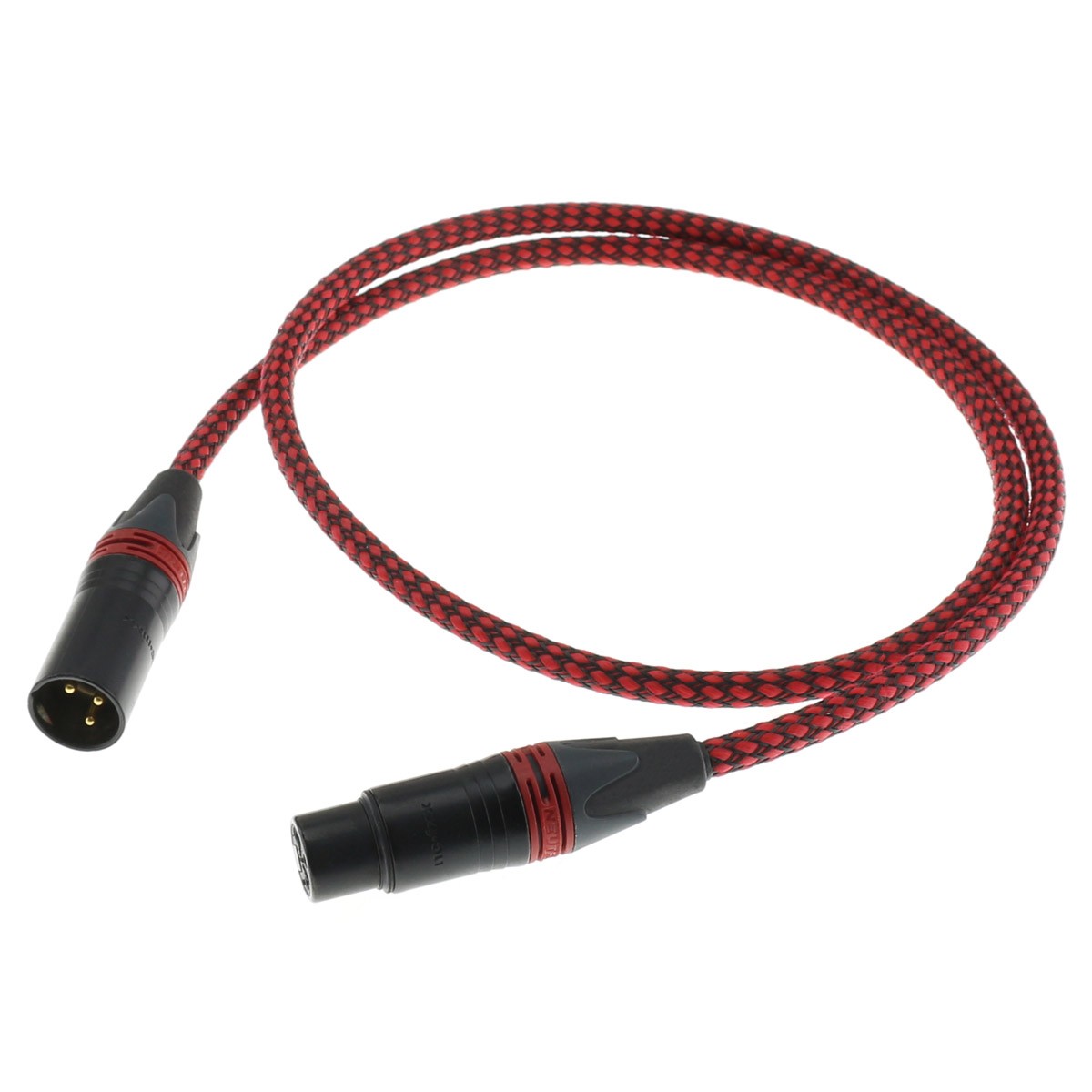 Audiophonics - Câble de Modulation XLR Femelle - XLR Mâle Plaqué Or CANARE  L-4E6S 0.5m Rouge