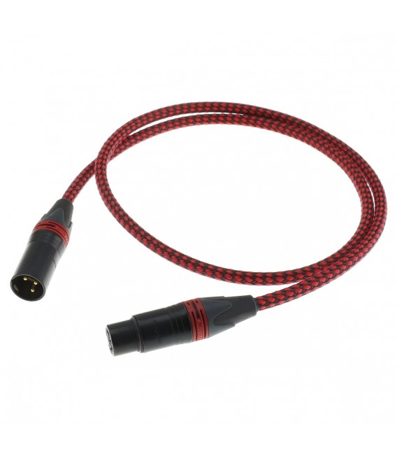 C Ble De Modulation Xlr Femelle Xlr M Le Plaqu Or Canare L E S M Rouge Audiophonics