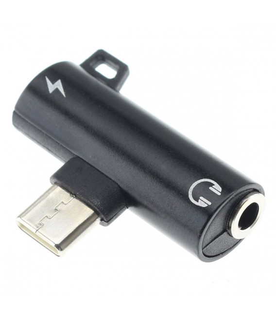 Adaptateur Accsup USB-C Mâle vers Jack 3.5 mm Femelle Noir