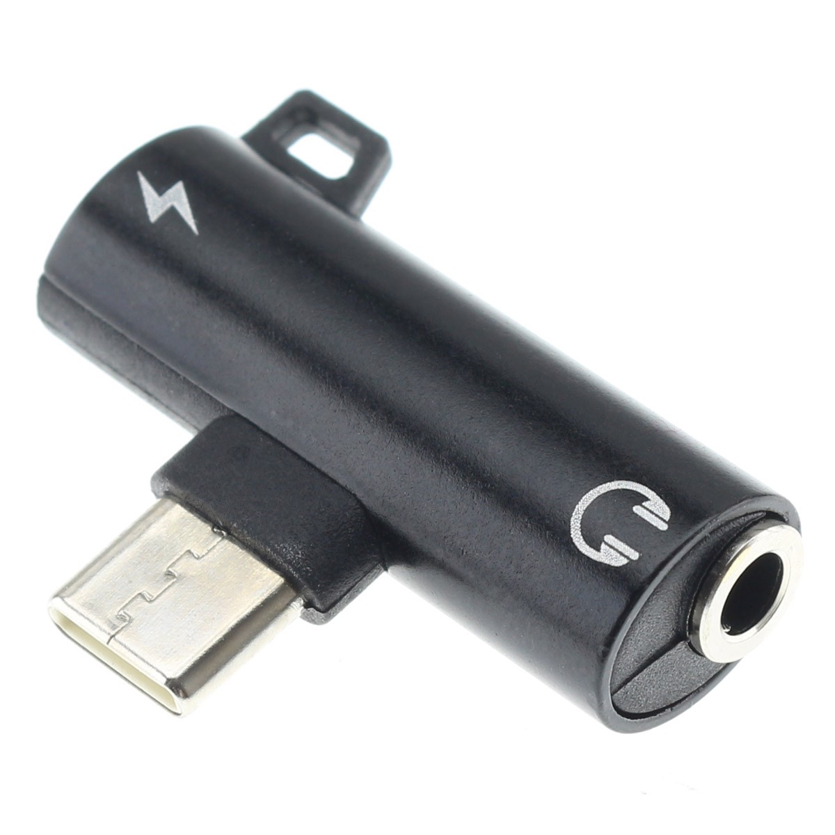 Câble adaptateur USB-C mâle vers jack 3,5 mm mâle aux audio noir