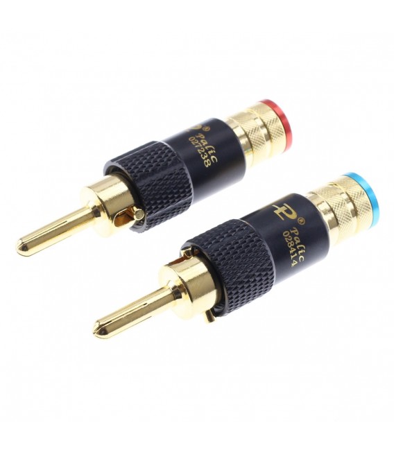 ELECAUDIO BA-601 Fiche Banane Verrouillables Plaqué Or Ø5.5mm (La paire) -  Audiophonics