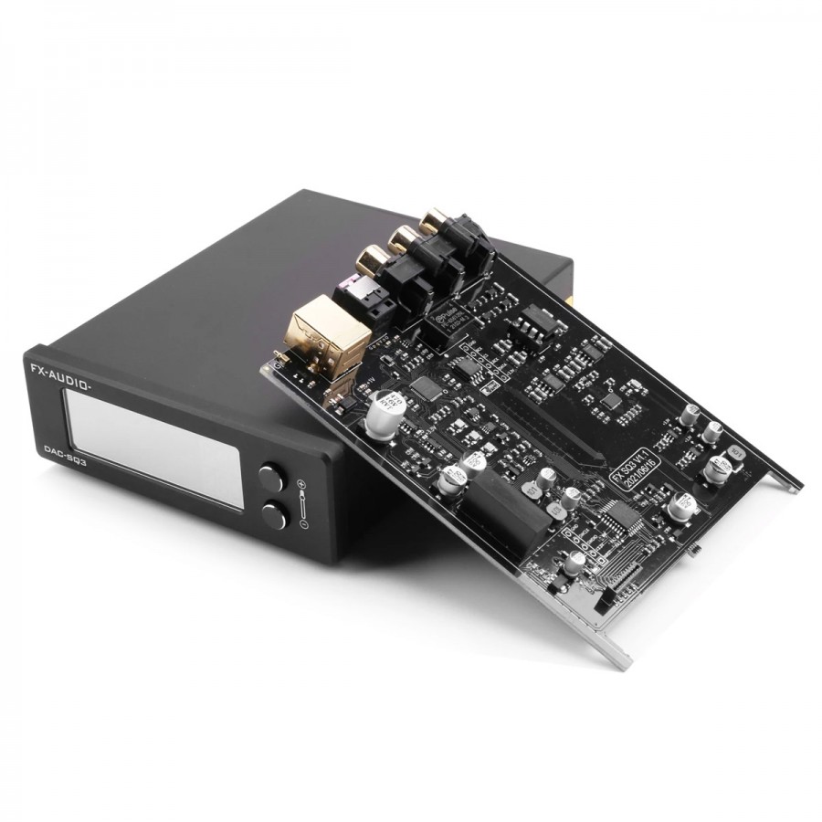 Audiophonics - FX-AUDIO DAC-SQ3 USB DAC ES9038Q2M XMOS U208 32bit 384kHz  DSD256 Black