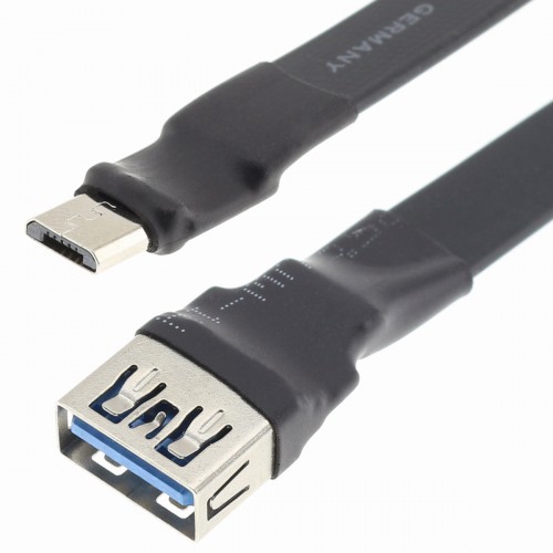 Câble USB-C vers Micro USB Plaqué Or OTG 20cm - Audiophonics