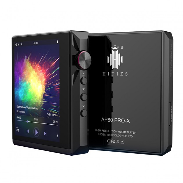 Audiophonics - HIDIZS AP80 PRO-X Digital Audio Player DAP Balanced 2x  ES9219C Bluetooth 32bit 384kHz DSD256 MQA Black