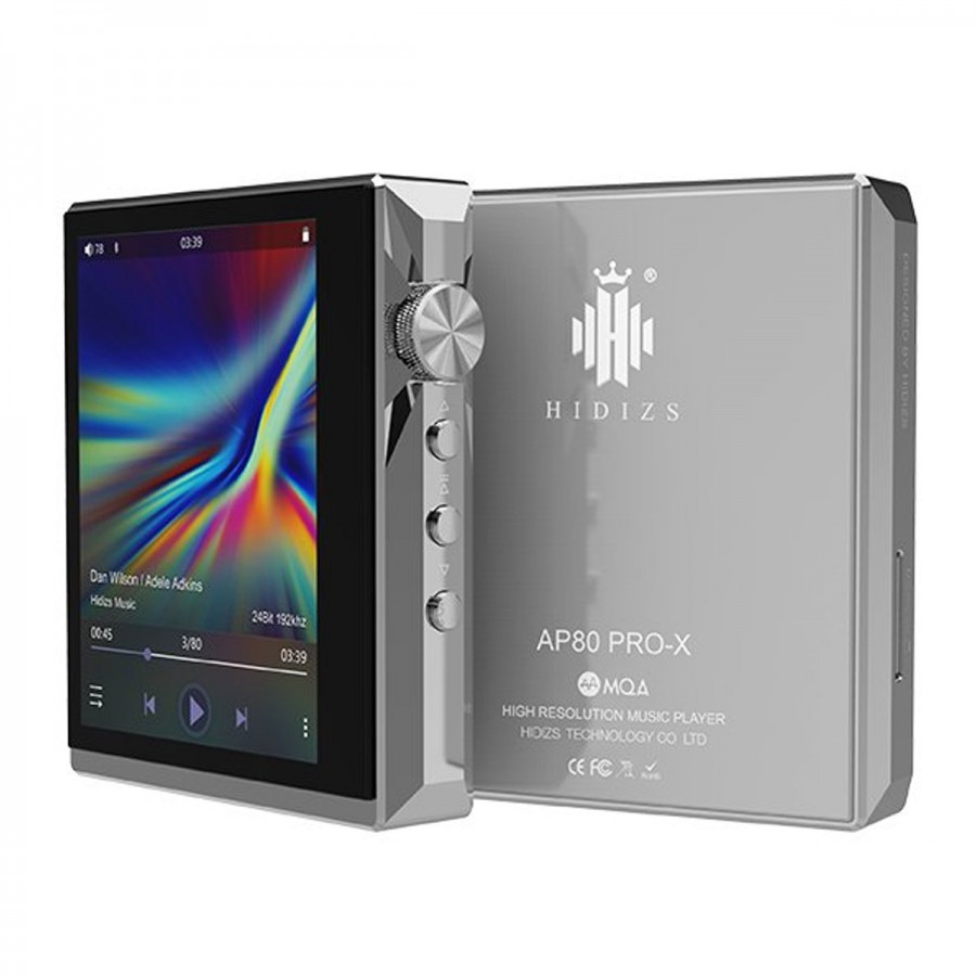 Audiophonics - HIDIZS AP80 PRO-X Digital Audio Player DAP Balanced 2x  ES9219C Bluetooth 32bit 384kHz DSD256 MQA Gray