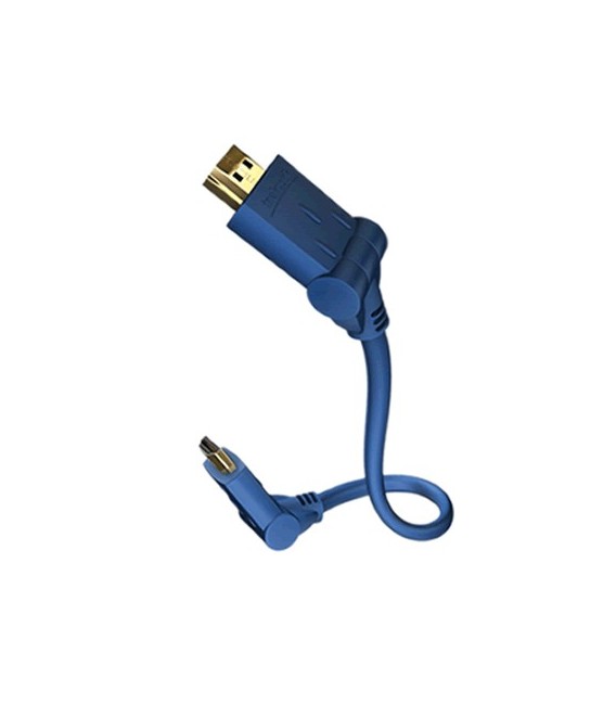 Câble HDMI High Speed Ethernet Mini-HDMI vers HDMI 1.5m - Audiophonics