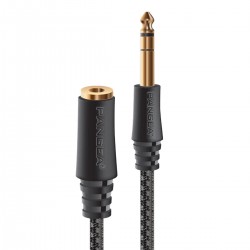 15€ sur Câble Audio 3.5mm vers 6.35mm Stéréo Jack Nylon Tressé, 2m -  Montage et connectique PC - Achat & prix