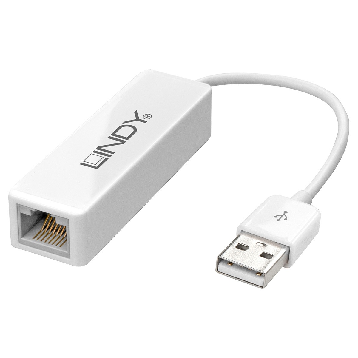 Audiophonics - LINDY Adaptateur USB-A 2.0 Mâle vers Fast Ethernet RJ45  Femelle