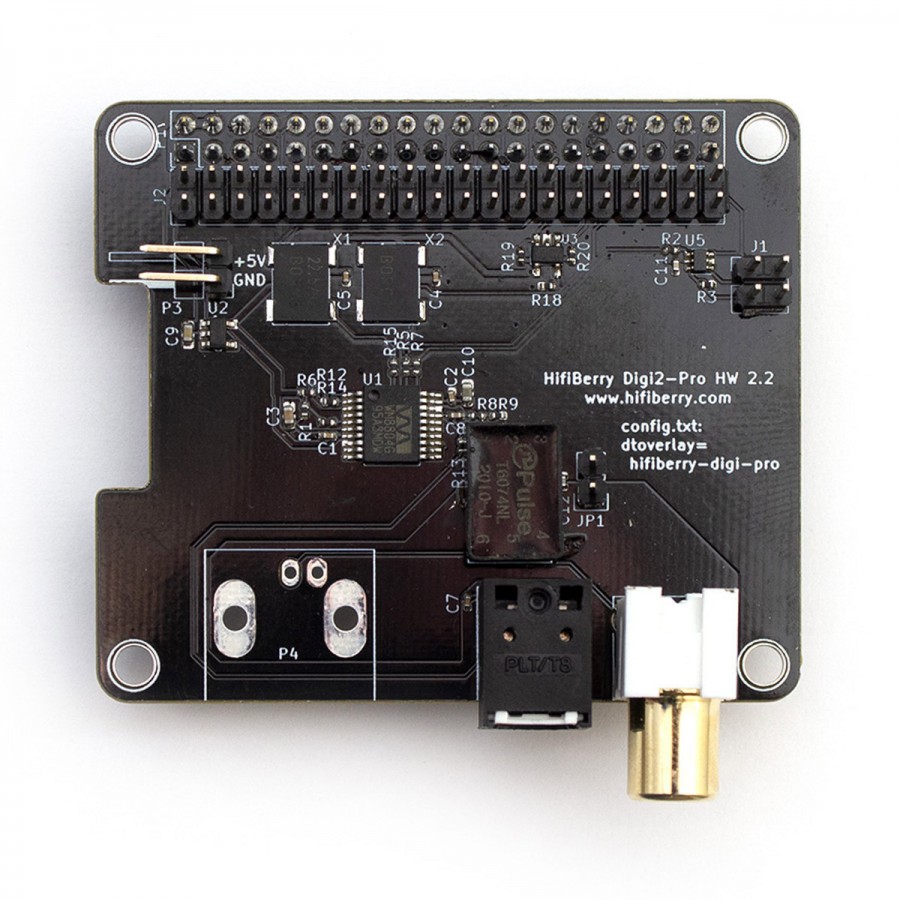 Audiophonics - HIFIBERRY DIGI2 PRO V2.2 Module Interface Numérique SPDIF  pour Raspberry Pi 24bit 192kHz