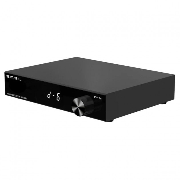 Audiophonics - SMSL D-6 DAC 2x AK4493S XMOS Bluetooth 5.1 aptX HD LDAC  32bit 768kHz DSD512