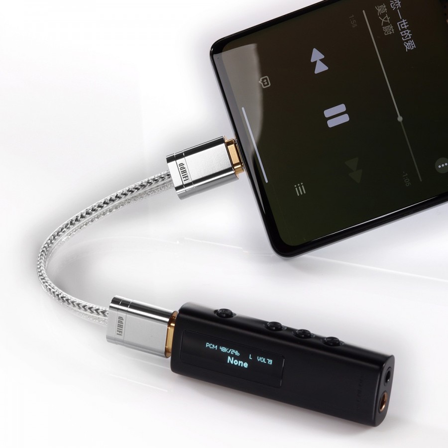 DD TC28I Male Lightning to Female USB-C Adapter OTG - Audiophonics