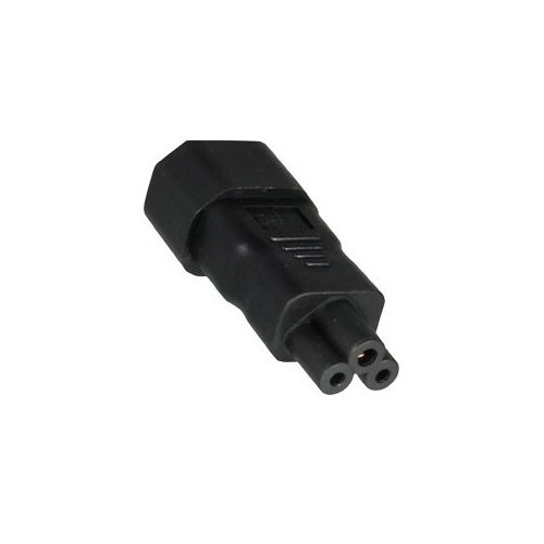 Adaptateur Connecteur Secteur IEC C14 vers IEC C13 Coudé Plat - Audiophonics