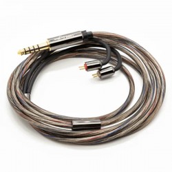 Câble Jack TRS 3.5mm Stéréo Mâle Coudé Plaqué Or vers Fils Nus 1.2m -  Audiophonics