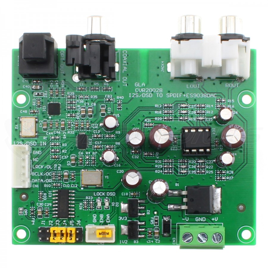 Audiophonics - Module ADC Convertisseur Analogique Numérique PCM1804 RCA  vers SPDIF 24bit 192kHz