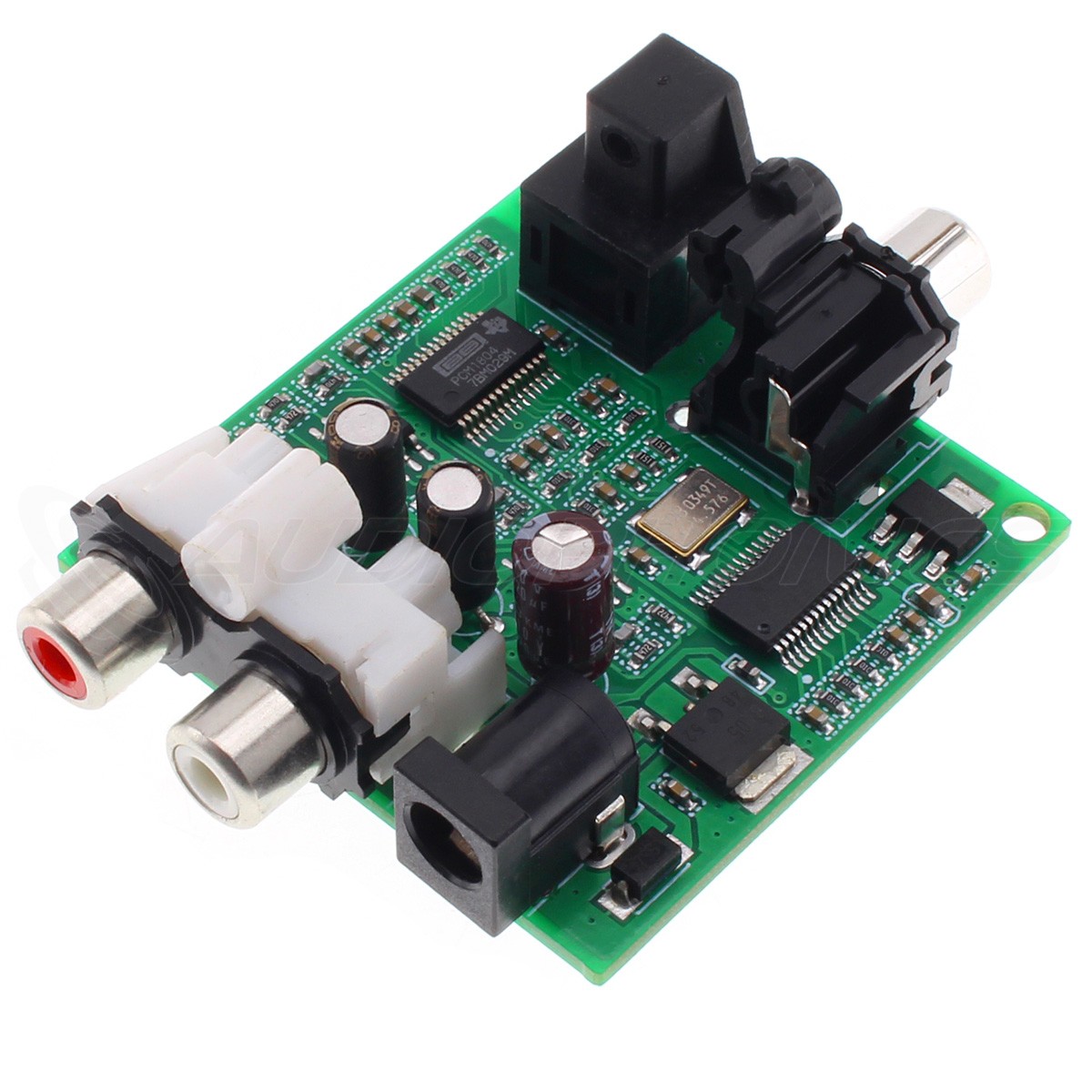 Module ADC Convertisseur Analogique Numérique PCM1804 RCA vers SPDIF 24bit  192kHz - Audiophonics