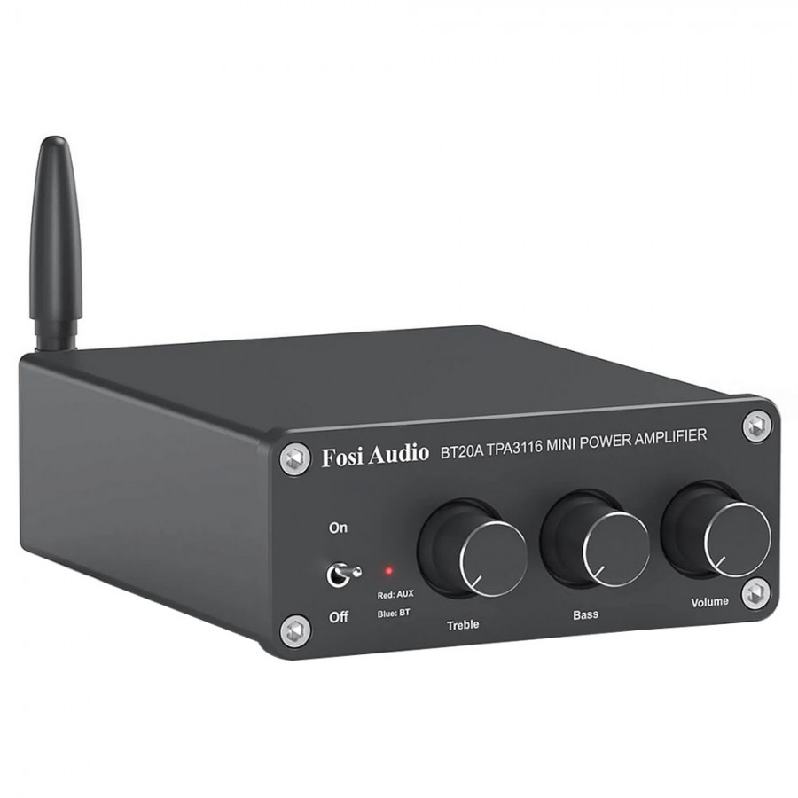 Fosi-Amplificateur audio Bluetooth à 2 canaux, puissance sonore stéréo, mini  ampli numérique HiFi pour haut-parleurs, aigus et basses, 50W, BT10A,  TPA3116wiches