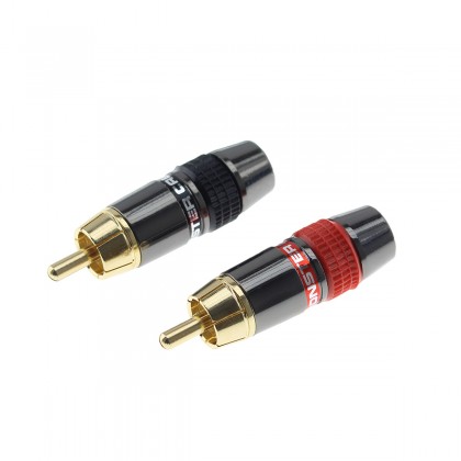 RCA Connectors Gold Plated Ø8mm (Pair) - Audiophonics