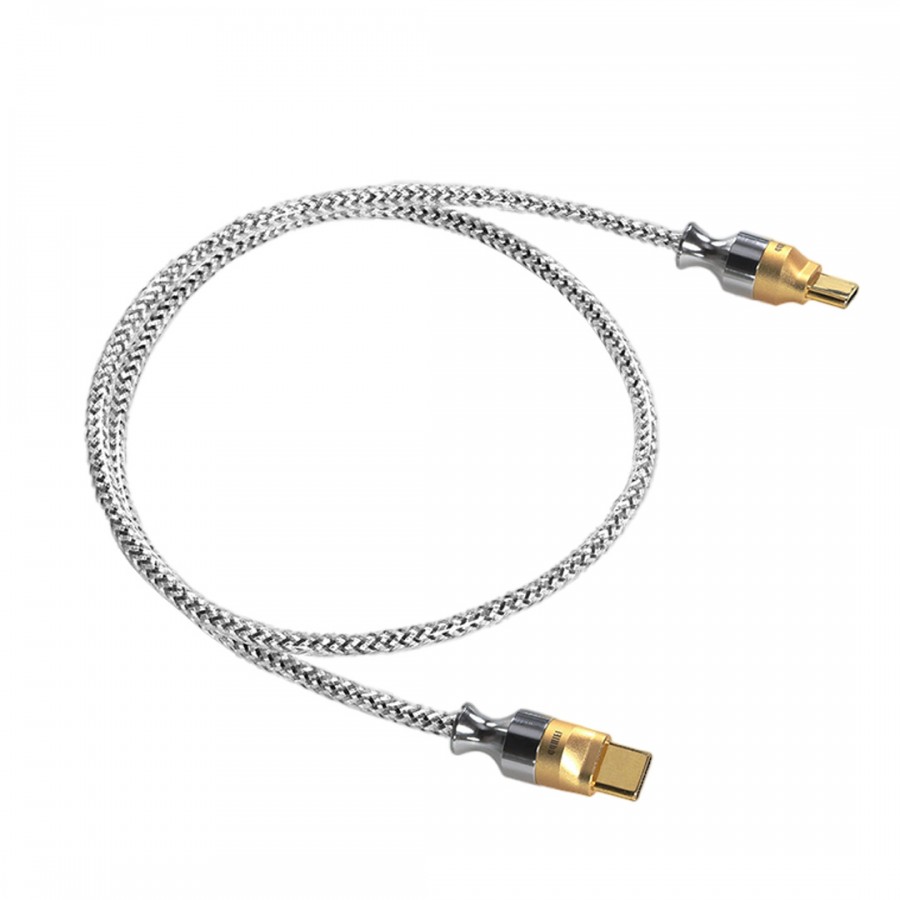 DD TC07S Câble USB-C Argent Pur / Cuivre OFC OTG 50cm - Audiophonics